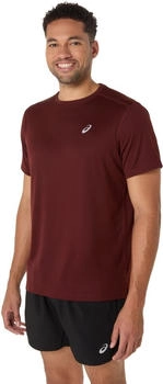 Asics core ss top dark red planet