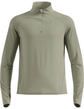 Odlo Zeroweight Warm Zip Longsleeve oliv
