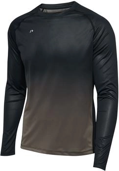 Newline Beat Gradient Laufshirt langarm schwarz iris 3921
