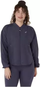 Asics Nagino Run Laufjacke damen blaugrau blau