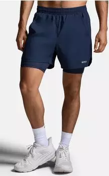 2XU Aero Mesh 2-in-1 Short Lauftights mdn/srf