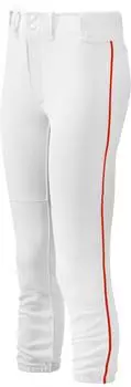 Mizuno Select Piping Pants Low Rise Fit (350314) weiß/rot