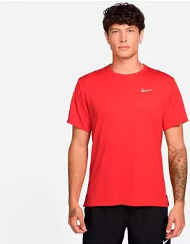 Nike Miler Dri-FIT UV Kurzarm-Laufoberteil für Herren Rot DV9315-696