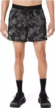 Asics Fujitrail All Over Print 5in Short (2011D526) performance black/carbon/cream