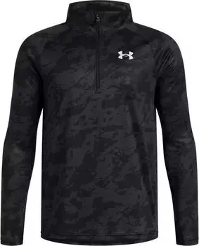 Under Armour Tech 2-Zip Sportshirt 1363286 schwarz wei&szlig; 003