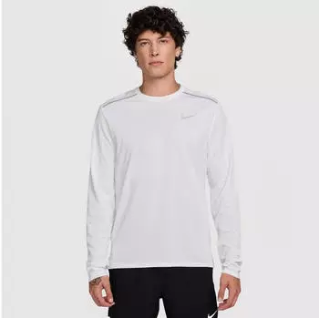 Nike Miler Herren Dri-FIT UV Langarm-Laufshirt (IF2086) white/reflective silv
