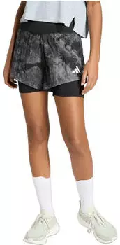 Adidas Spray Dye 2in1 Shorts (JY7437) schwarz/grau