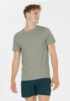 Endurance Abdon Melange S/S Funktionsshirt oliv/grau/green milieu
