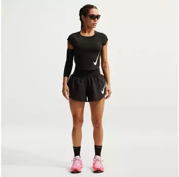 Nike TEMPO Sports Shirt - schwarz/wei&szlig;/reflective silv