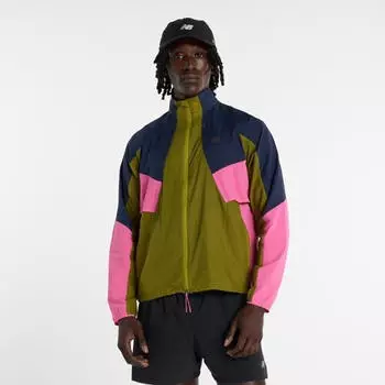 New Balance MJ61U1I9 Jacke (MJ61U1I9AAN) marine/gr&uuml;n/pink