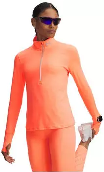 Under Armour Women's UA Qualifier Run &frac12; Zip (1379349-824) electric tangerine/reflective