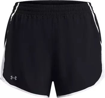 Under Armour Fly By Printed Shorts (1382438) black/white/reflective