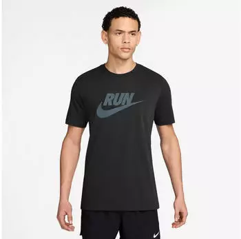 Nike Dri-FIT Run Swoosh Kurzarm Laufshirt (IH4238-014) schwarz/mineral slate