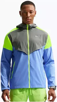 Nike Impossibly Light Windrunner Hooded Jacket (HV6521-494) royal pulse/smoke grey/volt ice