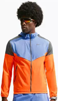 Nike Impossibly Light Windrunner Hooded Jacket (HV6521-803) total orange/royal pulse/smoke grey