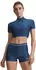 Under Armour HeatGear Cropped Mock Kurzarm Funktionsshirt