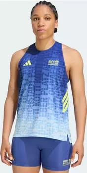 Adidas BMW BERLIN-MARATHON 2026 Running Singlet (KG8253) solar turbo / dual indigo