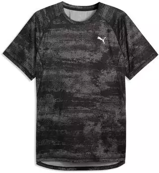 Puma Run Velocity Bedrucktes T-Shirt Herren Kleidung Schwarz (528415_01)