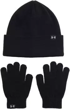 Under Armour Hat and Gloves Set Kids (1386642-001) black/castlerock/black