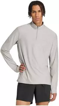 adidas Adi365 Iconic Half Zip Laufshirt langarm medium grey heather (Herren) (KR5523)