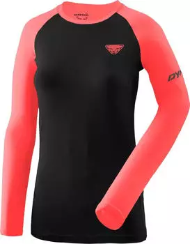 Dynafit Alpine Pro Laufshirt langarm ultra coral/black out melange (Damen) (08-0000071157-6A11)