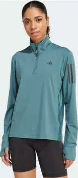 adidas Own The Run Half-Zip Laufshirt langarm preloved teal (Damen) (JX2255)
