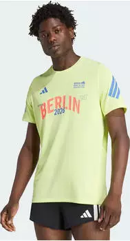 adidas BMW Berlin Marathon 2026 Event Laufshirt kurzarm frozen lemon (Herren) (HZ6693)