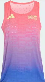 adidas BMW Berlin Marathon 2026 Singlet Laufshirt &auml;rmellos solar turbo/dual indigo (Damen) (HZ6675)