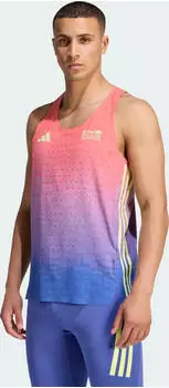 adidas BMW Berlin Marathon 2026 Singlet Laufshirt &auml;rmellos solar turbo/dual indigo (Herren) (HZ6678)