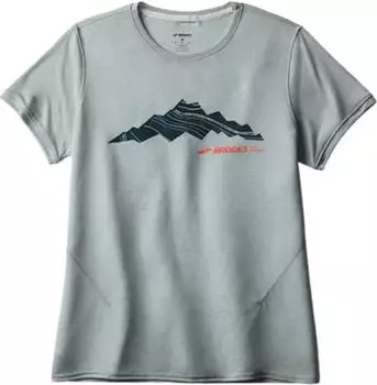 Brooks Distance 3.0 Laufshirt kurzarm blue surf/cherry/nightlife (Damen) (221669-492)
