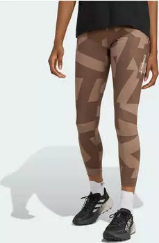 adidas Terrex Multi Printed Laufhose lang trace brown/earth strata (Damen) (JM0426)