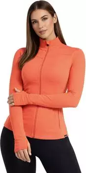 Smilodox Kenna Sportjacke mit Stehkragen, tailliertem Schnitt & Daumenlöchern (HD210) rot