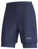 Gore Wear 100621, Gore Wear GORE R5 2in1 Shorts Blau male, Bekleidung &gt;...