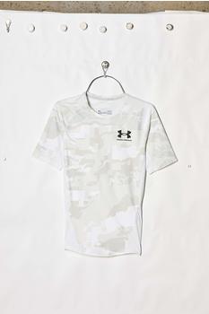 Under Armour Men's UA Iso-Chill Compression Printed Short Sleeve white