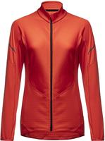 GORE WEAR 100533-AY00.42, GORE WEAR THERMO LONGSLEEVE ZIP SHIRT Damen Rot 42