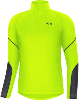 Gore Men's Long Sleeve Zip Shirt (100530) neon yellow black