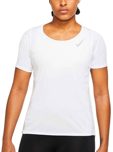 Nike Dri-FIT Race short sleeves Running Shirt Women (DD5927) white/reflective silver