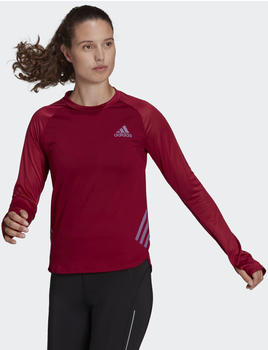 Adidas Parley Adizero Long Sleeve Running T-Shirt Women (HB9322) legacy burgundy