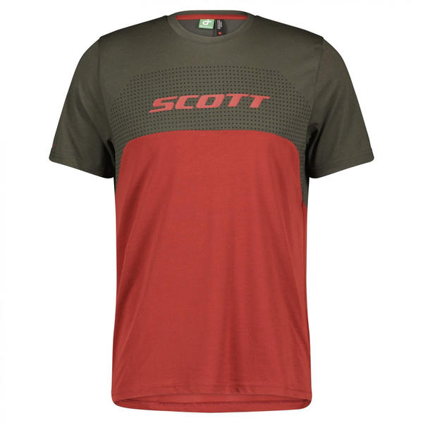 Scott Trail Flow Dri S/SL Shirt dark grey/tuscan red