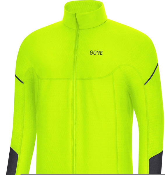 Gore M Thermo Long Sleeve Zip Shirt neon yellow/black