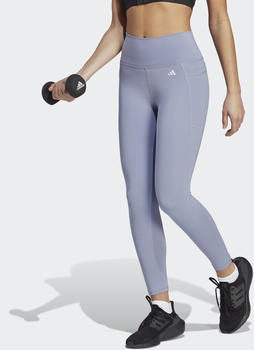 Adidas Optime Stash Pocket High-Waisted 7/8-Leggings Women silver violet