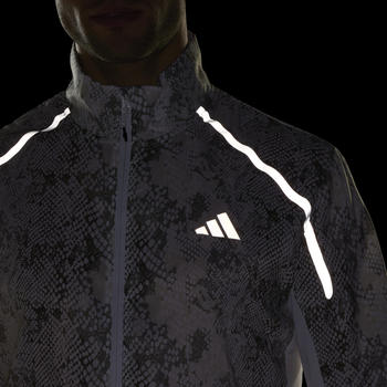 Adidas Allover Print Marathon Jacket Men white/aluminium