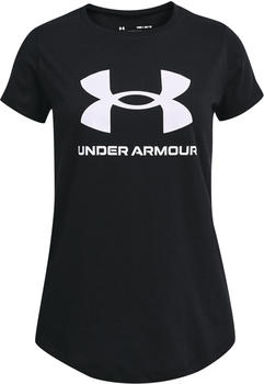 Under Armour Girls' UA Sportstyle Graphic Short Sleeve black/white
