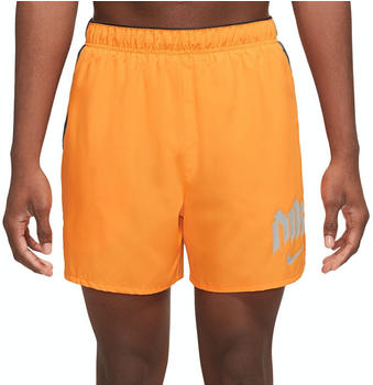 Nike Dri-FIT Run Division Challenger 5 Inch Men's Shorts (DX0837) vivid orange/metallic silver