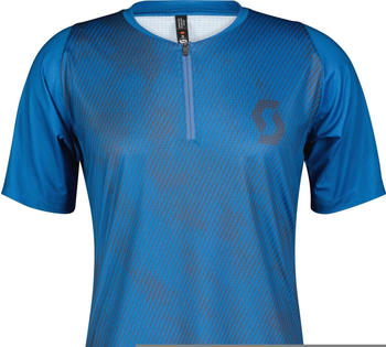 Scott Trail Vertic Zip Short-Sleeve Men's Shirt (289421) storm blue/midnight blue