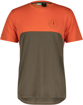 Scott Trail Flow Dri Short-Sleeve Men's Shirt (403232) braze orange/shadow brown