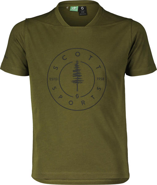Scott Trail Flow 10 Dri Short-Sleeve Junior Shirt (403959) fir green
