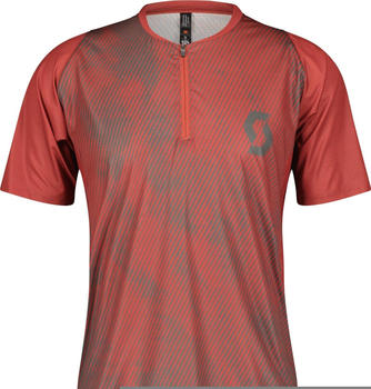 Scott Trail Vertic Zip Short-Sleeve Men's Shirt (289421) tuscan red/dark grey