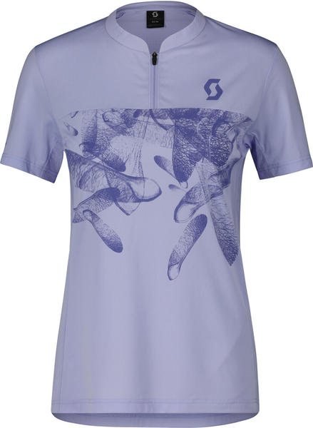 Scott Sports Scott Trail Flow Zip Short-Sleeve Women's Shirt (403117) moon blue/dream blue