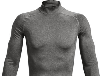 Under Armour Men's Heatgear Mock Long Sleeve carbon heather/black